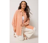 Yours Women's Long Sleeve Linen Shirt in Peach | Size: 20 Yours Peach 20