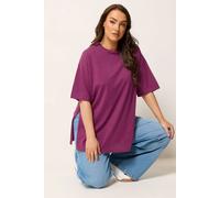 Yours Curve Longline T-Shirt - Women's - Plus Size Curve Purple