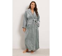 Yours Women's Luxe Dressing Gown in Grey | Size: 34/36