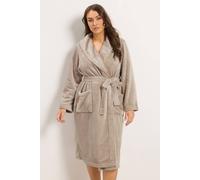 Yours Women's Luxe Dressing Gown in Natural | Size: 34/36