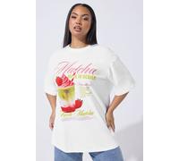 Yours Women's Matcha Slogan T-Shirt in White | Size: 20 Yours White 20
