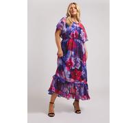 Yours Women's Maxi Smock Dress in Blue | Size: 16 Yours Blue 16