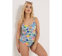 Yours Women's Mediterranean Tile Bandeau Swimsuit | Size: 16 Yours Multicolor 16