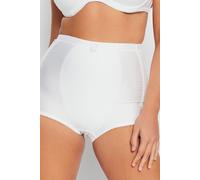 Yours Curve Medium Control High Waisted Full Briefs - Women's - Plus Size Curve White