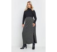 Yours Curve Metallic Side Split Midi Skirt - Women's - Plus Size Curve