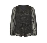 Yours Women's Metallic Spot Blouse in Black | Size: 22-24 Yours Black 22-24