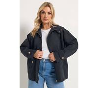 Yours Women's Military Button Jacket in Dark Navy | Size: 20