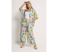 Yours Women's Mixed Print Wide Leg Trousers | Size: 20 Yours Multicolor 20