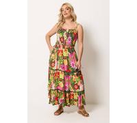 Yours Women's Mixed Shell Placket Maxi Dress | Size: 22-24 Yours Multicolor 22-24