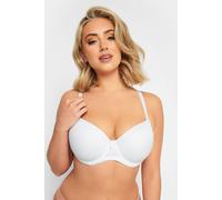 Yours Moulded Underwired T-Shirt Bra - Women's - Plus Size Curve White