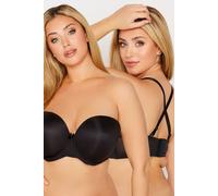 Yours Curve Moulded Underwired Full Cup Multiway Bra with Removable Straps - Women's - Plus Size Curve Black
