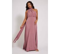 Yours Women's Multiway Maxi Dress in Pink | Size: 16 Yours Pink 16
