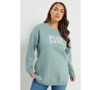 Yours Women's 'New York' Long Sleeve Sweatshirt in Light Blue | Size: 18 Yours Light Blue 18