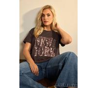 Yours Women's New York Slogan T-Shirt in Chocolate | Size: 38/40