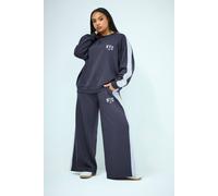 Yours Women's 'NYC' Side Stripe Sweatshirt in Dark Navy | Size: 18 Yours Dark Navy 18