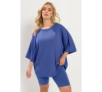 Yours Curve Cobalt Blue Oversized Boxy T-Shirt - Women's - Plus Size Curve
