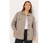 Yours Women's Oversized Denim Jacket in Light Brown | Size: 18 Yours Light Brown 18