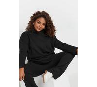 Yours Women's Oversized Long Sleeve Hoodie in Black | Size: 22/24