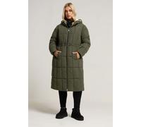 Yours Women's Padded Midi Puffer Coat in Green | Size: 16 Yours Green 16