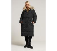 Yours Women's Padded Parka Coat in Black | Size: 26-28 Yours Black 26-28
