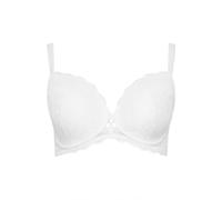 Yours Curve Lace Padded Plunge Bra - Women's - Plus Size Curve White