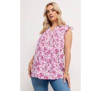 Yours Curve Pink Paisley Pintuck Blouse - Women's - Plus Size Curve