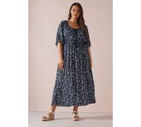 Paisley Print Maxi Dress Yours Blue 16