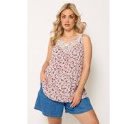 Yours Women's Paisley Vest Top in Light Pink | Size: 20 Yours Light Pink 20