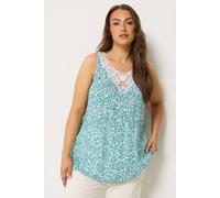 Yours Women's Paisley Vest Top in Teal | Size: 20 Yours Teal 20