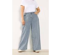 Yours Women's Palazzo Wide Leg Jeans in Light Blue | Size: 20 Yours Light Blue 20