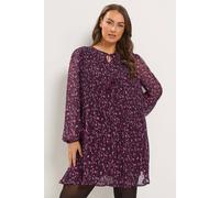 Yours Curve Pleated Floral Dress - Women's - Plus Size Curve