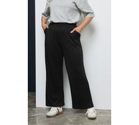 Yours Women's Pleated Wide Leg Trousers in Black | Size: 34-36 Yours Black 34-36