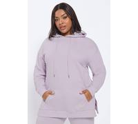 Yours Curve Light Purple Pocket Front Hoodie - Women's - Plus Size Curve
