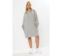 Yours Curve Premium Collection Pocket Sweatshirt Dress - Women's - Plus Size Curve Grey