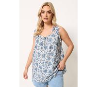 Yours Curve Polka Dot Floral Strappy Vest Top - Women's - Plus Size Curve
