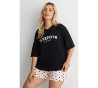 Yours Women's Polka Dot Pyjama Shorts in Light Pink | Size: 26/28