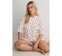 Yours Women's Polka Dot Sleep Top in Light Pink | Size: 18-20 Yours Light Pink 18-20