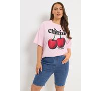 Yours Women's Pull On Denim Cycling Shorts in Mid Blue | Size: 20 Yours Mid Blue 20