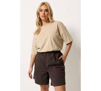 Yours Curve Brown Denim Shorts - Women's - Plus Size Curve