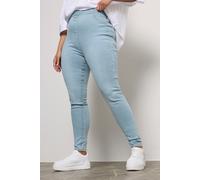 Yours for Good Curve Light Pull On Stretch Jenny Jeggings - Women's - Plus Size Curve Blue