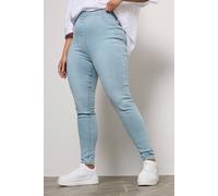 Yours Women's Pull On Stretch Jenny Jeggings in Light Blue | Size: 20L