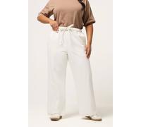 Yours Curve Pull On Wide Leg Jeans - Women's - Plus Size Curve Cream