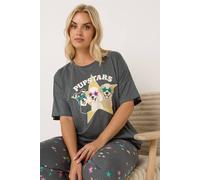 Yours Curve Grey 'Pupstars' Pyjama Set - Women's - Plus Size Curve