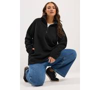 Yours Women's Quarter Zip Fleece in Black | Size: 14