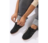 Yours Women's Retro Stripe Trainers In Extra Wide Fit in Black | Size: 8EEE Yours Black 8EEE