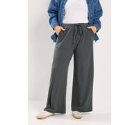 Yours Women's Ribbed Pull On Trousers in Charcoal | Size: 20S
