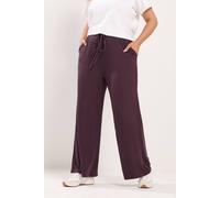 Yours Women's Ribbed Pull On Trousers in Purple | Size: 26/28R