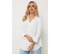 Yours Curve Ivory Ribbed Shirt - Women's - Plus Size Curve