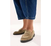 Yours Women's Ruched Loafers In Extra Wide EEE Fit in Natural | Size: 5EEE Yours Natural 5EEE