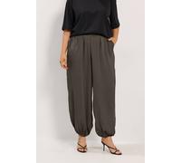 Yours Women's Satin Balloon Trousers in Brown | Size: 20